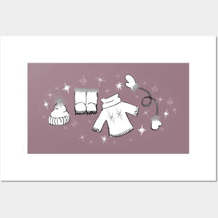 Winter weather snow lover cartoon illustration Posters and Art